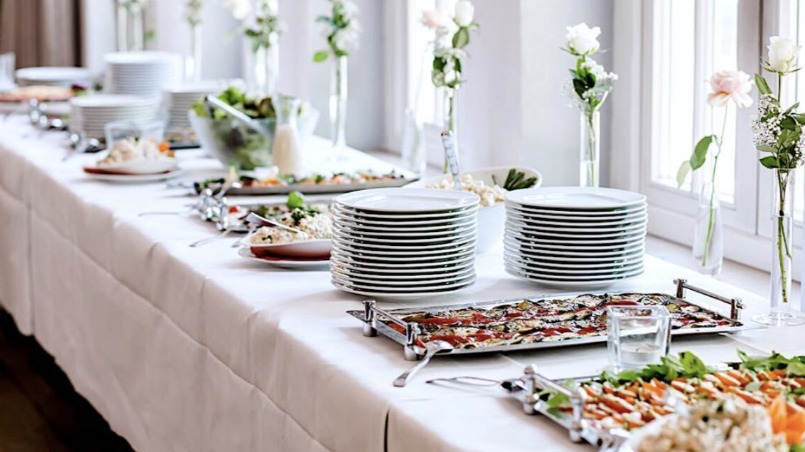 Refined Afrofusion buffet presentation